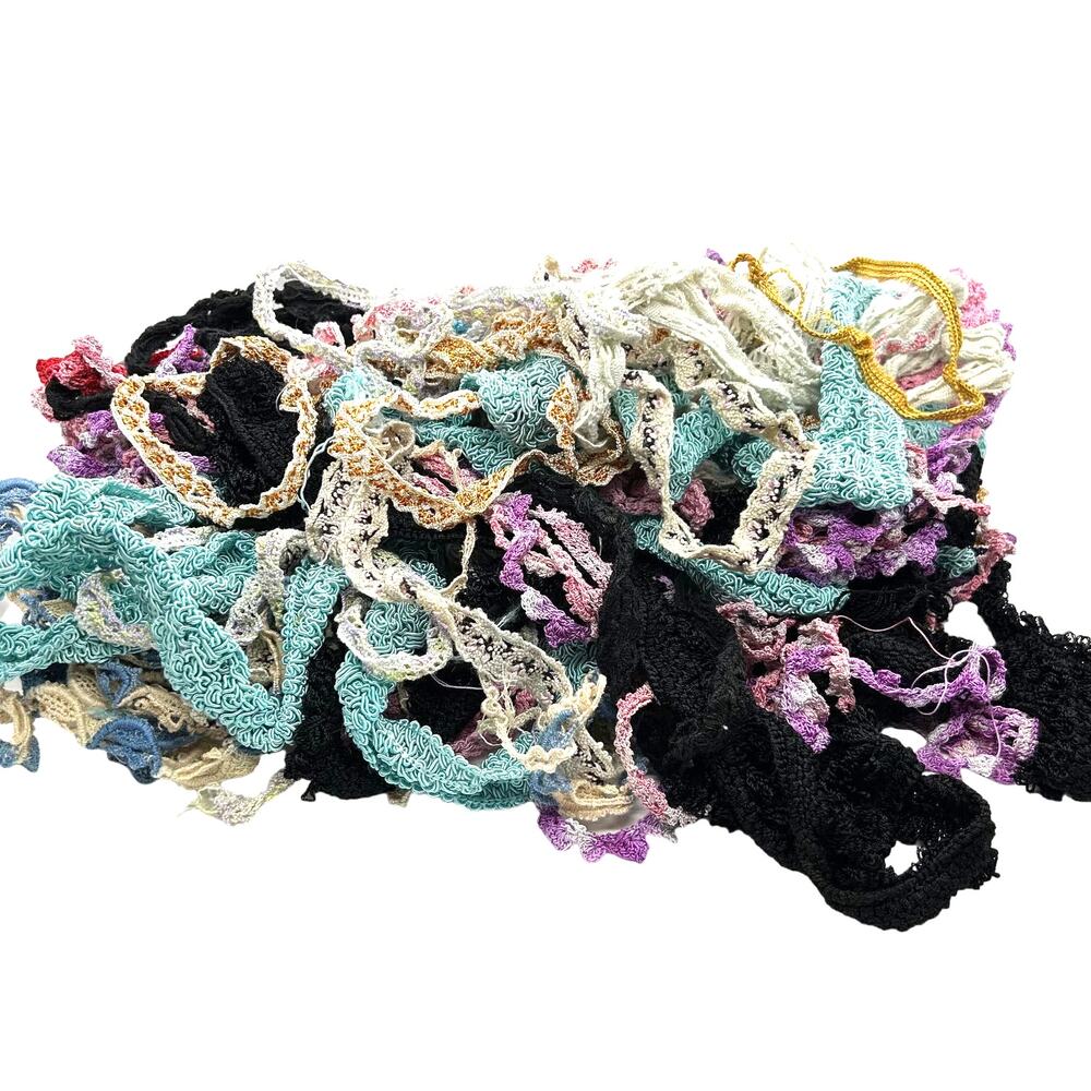 Vintage‎ Crochet Lace Edging Trim Assortment of Colors and Styles Some Handmade